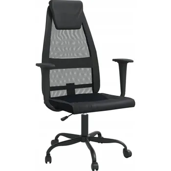 Kancelářská židle s prodyšnou síťovinou, černá, 67x68x105-115 cm