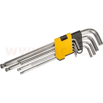 sada prodloužených IMBUSŮ/INBUSŮ s&nbsp;držákem (dlouhé s kuličkou) 9 ks