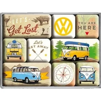 Obraz Nostalgic Art Magnety (9 ks) VW Bulli - Let Get