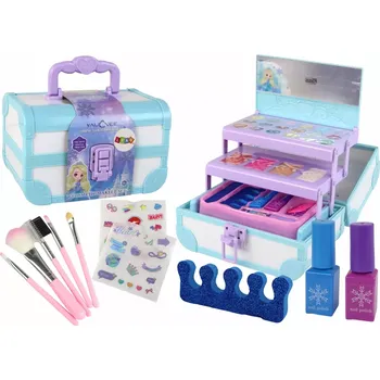 Kosmetická sada shumee Beauty Set Kosmetika Makeup Nail Art Modré pouzdro