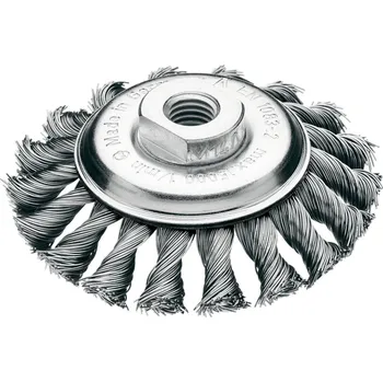 Drátěný kartáč Lessmann 472157 | Kuželový kartáč, splétaný drát 115x12 mm / 0,35 ocelový drát hladký