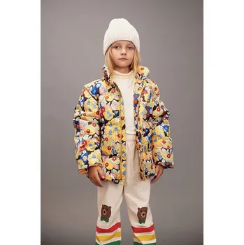 Dětská bunda Mini Rodini Flowers 25710115 žlutá 11X, vel. 140-146