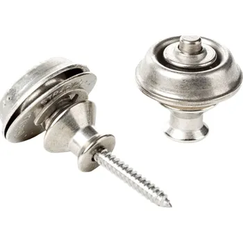 Kytarový popruh Dunlop Straplok Dual Design Vintage Nickel Strap Lock (Jako nové)