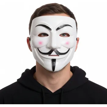 Karnevalová maska Maska Anonymous Vendeta bílá
