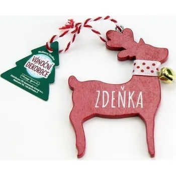 Vánoce Vánoční dekorace červený sob ZDEŇKA