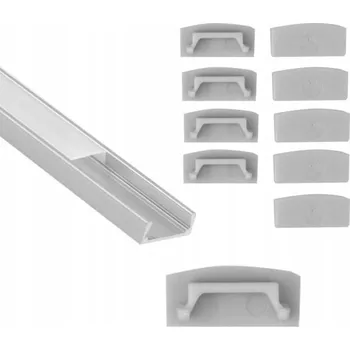 LED osvětlení Záslepka pro LED profil nástěnný N01 N02 N03 bez otvoru Šedá 10 kusů