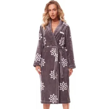 Dámský župan Dámský župan Fleur DL onyx LandL grafit (šedá) L