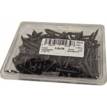 Šroub Šroub do sádrokartonu, ø 3,9 × 35 mm, drážka: PH2, 200 ks 2434