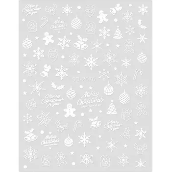 Samolepky na Zdobení Nehtů Samolepící Vánoční Zimní SD-2076