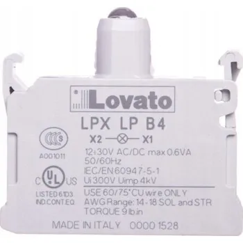 Objímka s červenou LED diodou 12-30V AC/DC LPXLPB4