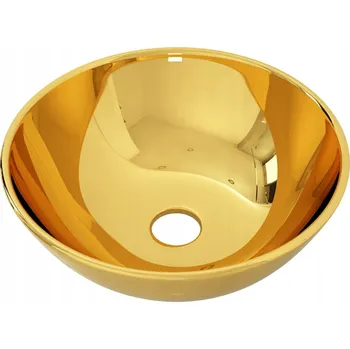 Umyvadlo Keramické umyvadlo na desku, mísa, zlaté, 28x10 cm