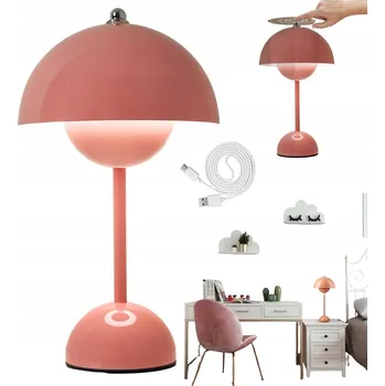 Lampička LAMPIČKA STOLNÍ LED LAMPA HOUBA 3 TEPLOTY BAREV SVĚTLA 1800 MAH