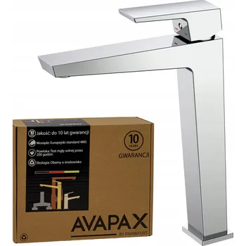 Vodovodní baterie Vysoká stojánková umyvadlová baterie baterie na desku stříbrná AVAPAX