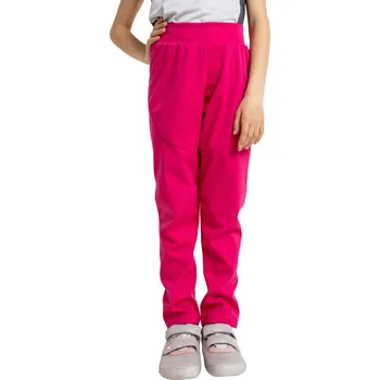Dětské softshellové kalhoty bez zateplení pružné Sporty, Fuchsiová Velikost: 122/128