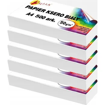 Barevný papír Bílý papír A4 50g 5 balíků KARTON Shan