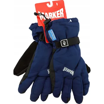 Rukavice Pánské lyžařské rukavice pro mládež MARKER Zateplené fleecem Zimní Výšivka