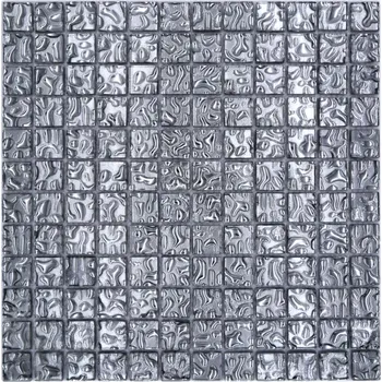 Obklad Skleněná mozaika WzorcowniaStudio 29,8 x 29,8 cm, odstíny šedé a stříbrné