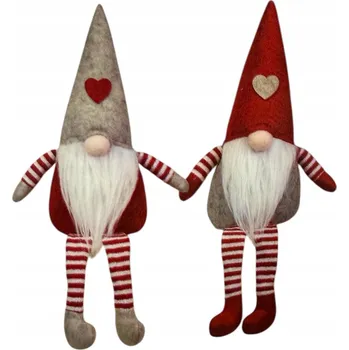 Vánoční dekorace DEKOR Vánoční skřítci ozdoba KRASNAL 25cm 2 ks