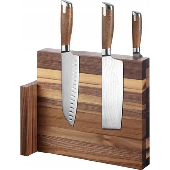 Magnetický stojan Nože Catler MKB 10 Lea z ořechového dřeva, 10 nožů