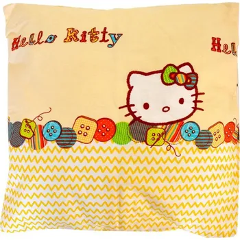 Dekorativní polštářek Halantex Polštář HELLO KITTY S KNOFLÍKEM 40x40cm
