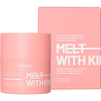 Veoli Botanica Melt With Kindness emulgující zklidňující máslo pro odličování make-upu a SPF pro cévnatou pokožku, 150 ml