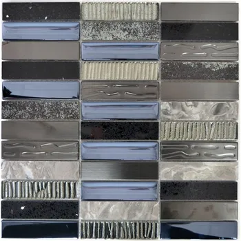 Obklad Mozaika WzorcowniaStudio 29,8 x 29,8 cm, odstíny šedé a stříbrná