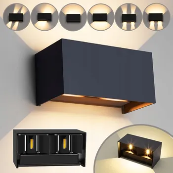 Nástěnné svítidlo 2x VODĚODOLNÉ NÁSTĚNNÉ SVÍTIDLO / LAMPA S NASTAVITELNÝM ÚHLEM SVĚTLA 120°