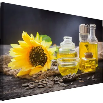 Obraz Obraz do obýváku slunečnice olej lahvičky 40x30
