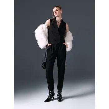 Dámské kalhoty Sinsay - Kalhoty chino - černá - 714FJ-99X - 714FJ-99X-XXS