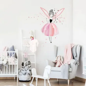 Samolepící dekorace Inspio Dětské samolepky na zeď - Kouzelné víly pro princezny N.1 - 95x66cm (1110)