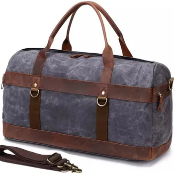 TopMode Voděodolná plátěná cestovní retro taška 824570
