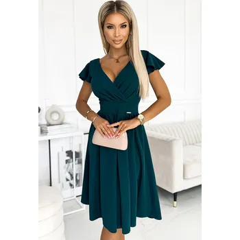 Dámské šaty TopMode Společenské šaty s volánky na rukávech 1067096