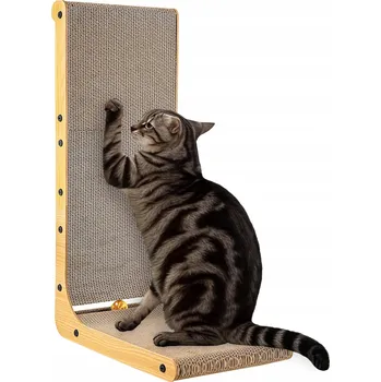 DRAPAK NAROŻNY DLA KOTA L TVAROVANÉ 68X42X28 CM silná vlnitá deska 3.8 cm