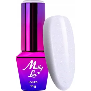 Přípravek na nehty Hybridní lak na nehty MOLLYLAC 10g BonBons Sugar Angel Bílý Č. 456