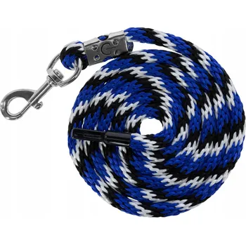 Vodítko pro psa Vodítko Mustang s karabinou modro/černo/bílé 2m Covalliero