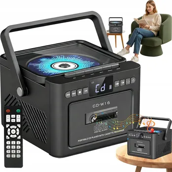 Hi-Fi komponenty BLUETOOTH REPRODUKTOR BT5.1 CD USB SD FM LED PŘEHRÁVAČ DÁREK VÁNOČNÍ