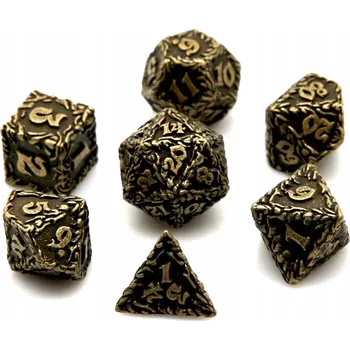 Příslušenství k deskovým hrám PŘÍBĚHY Z LISTŮ SADA 7 KOVOVÝCH RPG KOSTEK