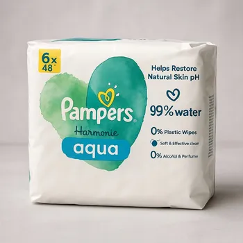 Hygienický ubrousek Pampers Harmonie aqua Vlhčené ubrousky pro děti 6 balení = 288 ks