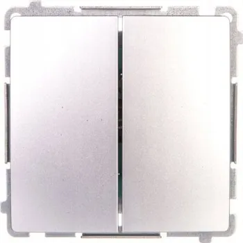 vypínač Dvojitý vypínač Simon stříbrný BMW5A.01/43
