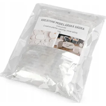 Stavební materiál Kreativní modelářská sádra sněhově bílá 1 kg bílá