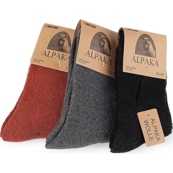pracovní ponožka Dámské ponožky thermo Alpaka Varianta: 18 (vel. 35-38) mix náhodných barev tmavý, Balení: 3 pár
