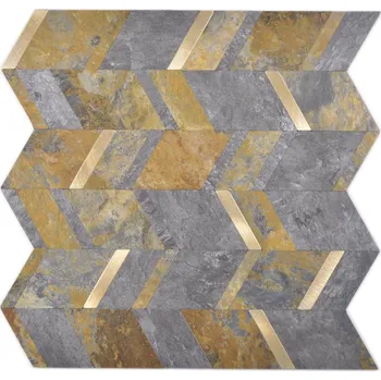 Mozaika WzorcowniaStudio 29 x 28 cm, odstíny šedé a stříbrná