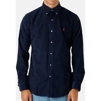 Pánská košile Manšestrová košile Ralph Lauren - Velikost L, Barva Modrá 56569 710P00518