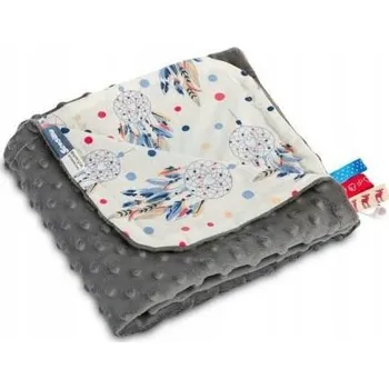 Dětská deka DEKA MINKY SENSILLO DEKA 75X100 ŠEDÁ LAPAČ SNŮ