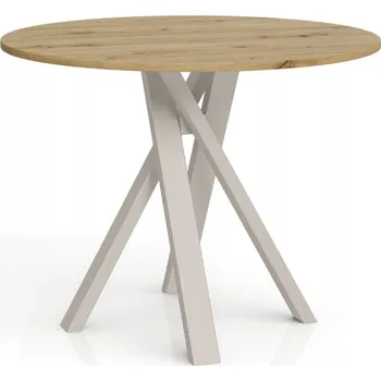 Jídelní stůl Stůl kulatý Heydoo 110 x 110 x 76 cm dub artisan, kašmír