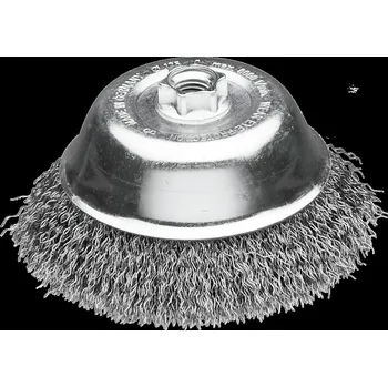 Drátěný kartáč Lessmann 429177 | Hrncový kartáč, zvlněný drát 150 mm / 0,35 ocelový drát zvlněný