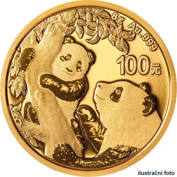 Sběratelství Zlatá investiční mince 8 g 100 Yuan Panda