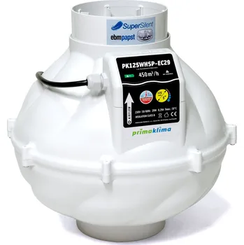 Domácí ventilátor PRIMAKLIMA Ventilátor Prima Klima WHISPERBLOWER EC (PK125WHSP-EC29) - 450m3/h - Ø125mm