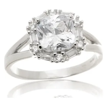 Prsten Dámský stříbrný prsten se zirkony STRP0499F + dárek zdarma