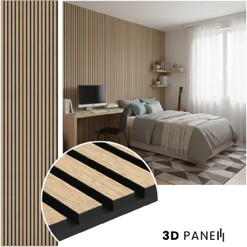 akustický panel akustický panel 3D, 60 x 260 cm N přírodní dub